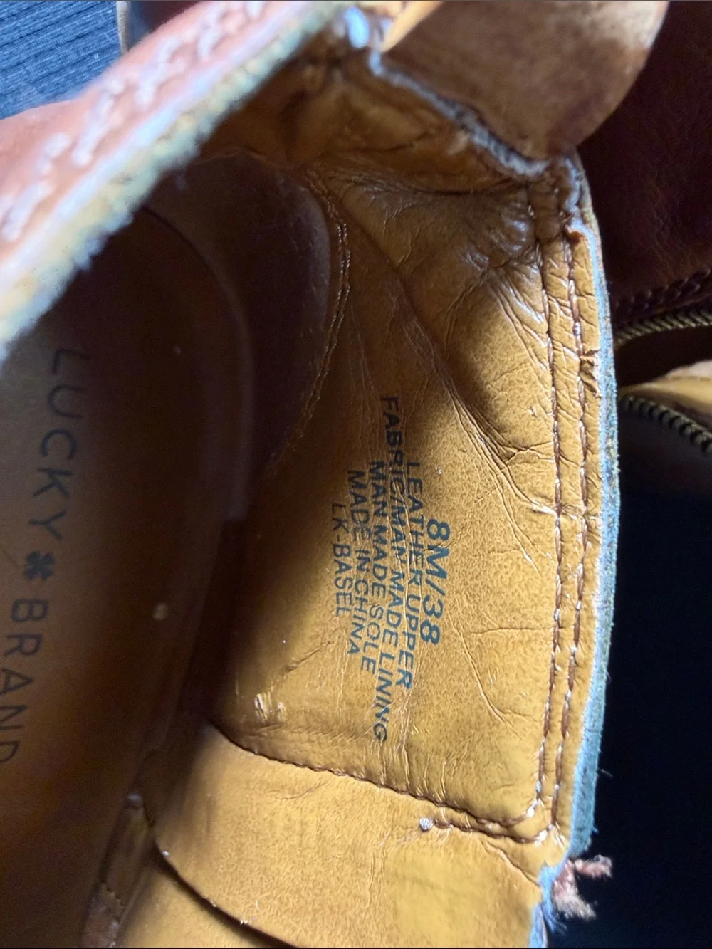 Lucky Brand Men's Brown Leather Chukka Boots with Side Zipper